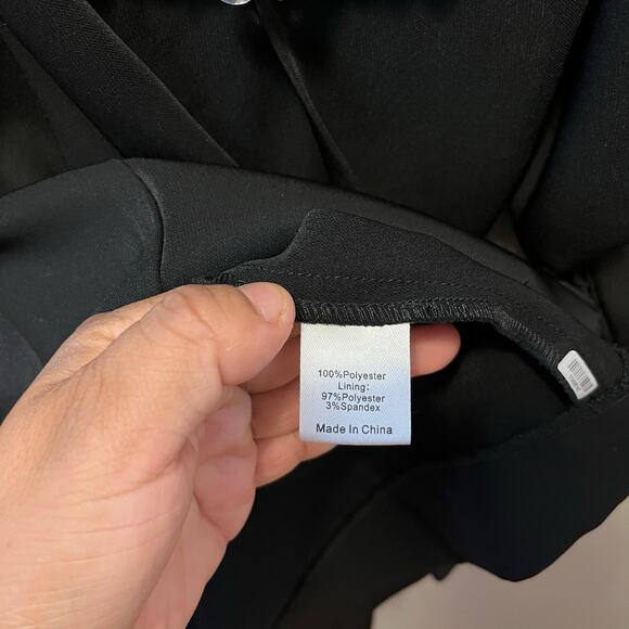 Tuckernuck Black Hoyt Embellished Dress Large Crystal Beading Modern‎ Classic - Picture 4 of 10